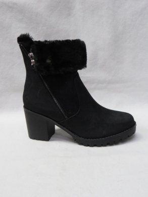 Botki damskie ocieplane na obcasie (36-41) A328 BLACK
