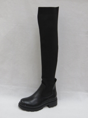 Kozaki damskie jesienne na płaskim (36-41) RXJ127 BLACK