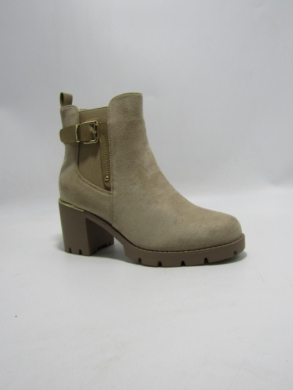 Botki damskie ocieplane na obcasie (36-41) H2416B KHAKI