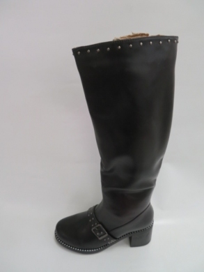 Kozaki damskie ocieplane na obcasie (36-41) F17-6118 BLACK