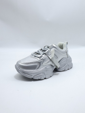 Sneakersy dziewczęce (33-38) EC338 SILVER