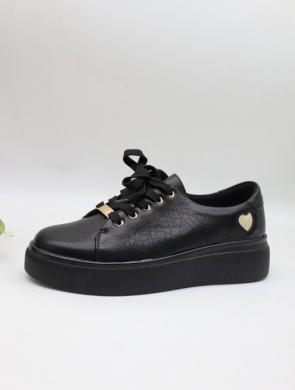 Buty sportowe damskie na płaskim (36-41) 5016 BLACK
