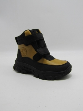 Botki chłopięce ocieplane (26-31) HA399 CAMEL/BLACK