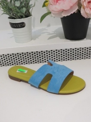 Klapki damskie na płaskim (36-41) 5121 BLUE