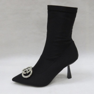 Botki damskie jesienne na szpilce (36-41) CH812 BLACK
