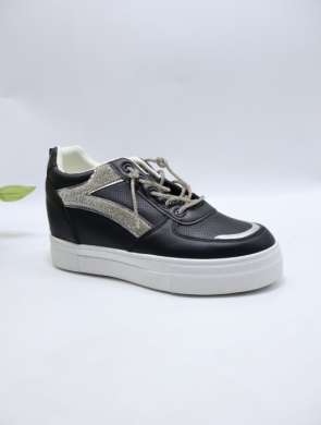 Buty sportowe damskie na koturnie (36-41) WW091 BLACK