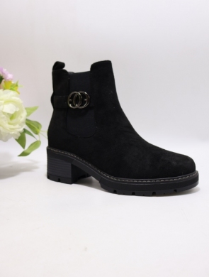Botki damskie ocieplane na obcasie (36-41) SA3106-10 BLACK