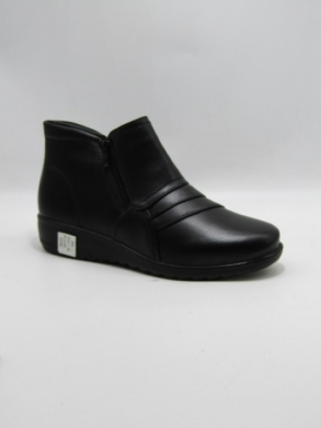 Botki damskie ocieplane na płaskim (40-43) 8265-1 BLACK
