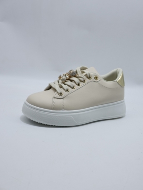 Buty sportowe damskie na płaskim (36-41) WW165 BE/GOLD