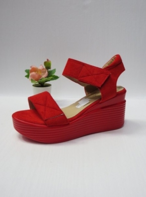 Sandały damskie na koturnie (36-41) B-9051 RED