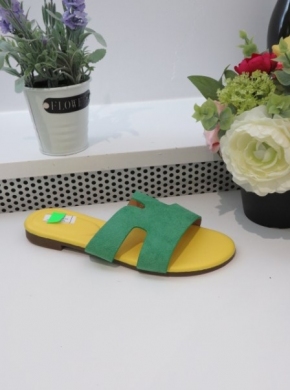 Klapki damskie na płaskim (36-41) 5121 GREEN