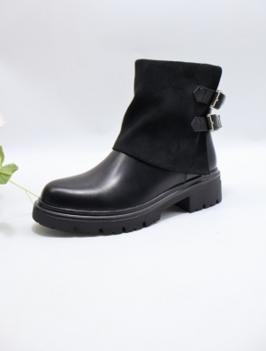 Botki damskie na płaskim (36-41) 68343 BLACK