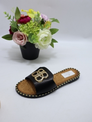 Klapki damskie na płaskim (36-41) DM100 BLACK