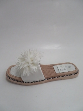 Klapki damskie na płaskim (36-41) LS118 WHITE
