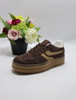 Buty sportowe damskie na płaskim (36-41) BH-2205 BROWN