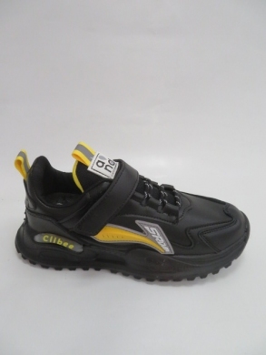Sportowe Chłopięce (32-37) L302 BLACK/YELLOW