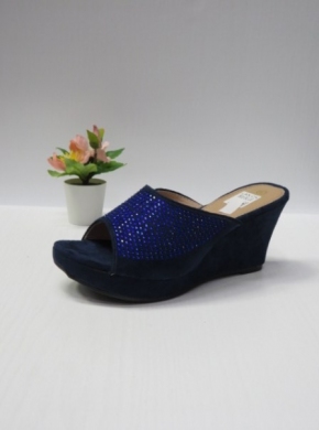 Klapki damskie na koturnie (36-41) B03 BLUE