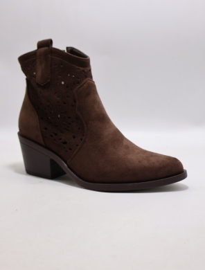 Botki damskie na obcasie (36-41) H2522-6 BROWN
