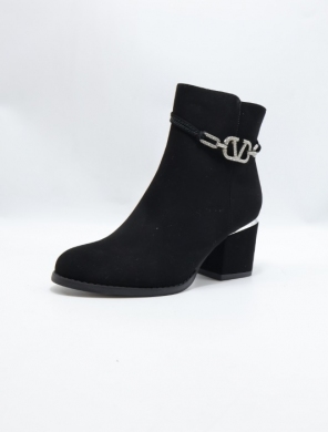 Botki damskie ocieplane na obcasie (36-41) T2305-2 BLACK