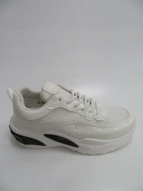 Buty sportowe damskie na koturnie (36-41) 19-A01 WHITE