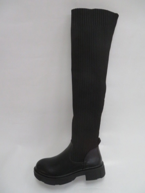 Kozaki damskie jesienne na płaskim (36-41) FB32 BLACK