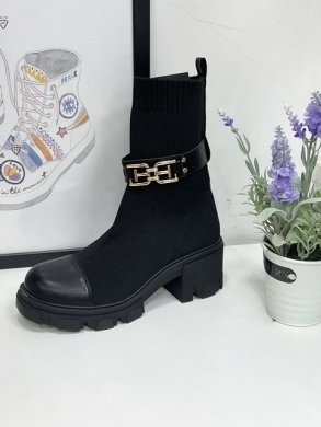 Kozaki damskie na obcasie (36-41) RXJ180 BLACK