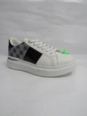 Buty sportowe damskie na płaskim (36-41) AB990 WHITE/BLACK