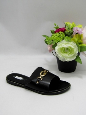 Klapki damskie na płaskim (36-41) L006 BLACK