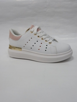 Buty sportowe damskie na płaskim (36-41) WW009 WH/PINK