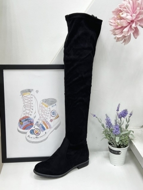 Kozaki damskie na płaskim (36-41) A26 BLACK