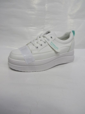 Buty sportowe damskie na płaskim (36-41) 36800-11 WHITE.LGREY
