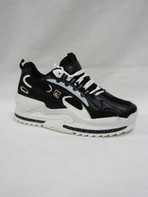 Buty sportowe damskie na płaskim (36-41) A34 BLACK/WHITE