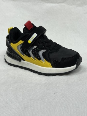 Buty sportowe chłopięce (21-26) E145 BLACK/YELLOW