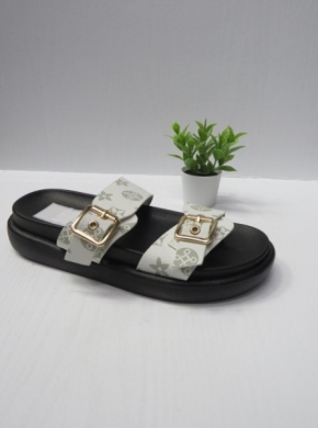 Klapki damskie na płaskim (36-41) CB2116 WHITE
