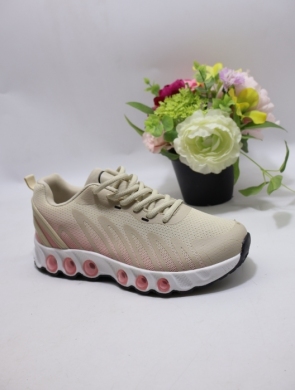 Buty sportowe damskie na płaskim (36-41) AF23-326 BE/PINK