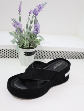 Klapki damskie na koturnie (36-41) G517 BLACK