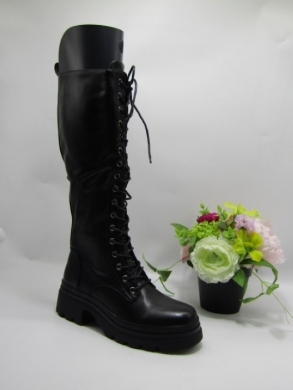 Kozaki damskie ocieplane na płaskim (36-41) XPL-07 BLACK