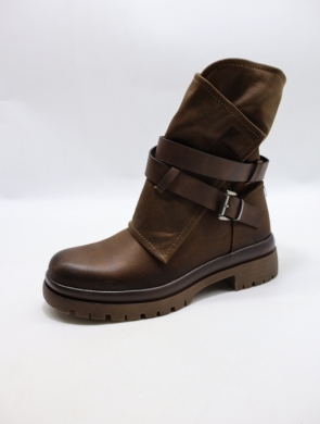 Botki damskie na płaskim (36-41) 5268 KHAKI