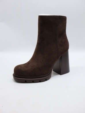 Botki damskie na obcasie (36-41) 7680A-1 BROWN