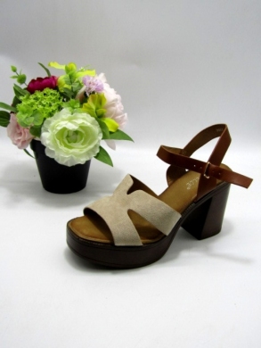 Sandały damskie na obcasie (36-41) 3802 BEIGE
