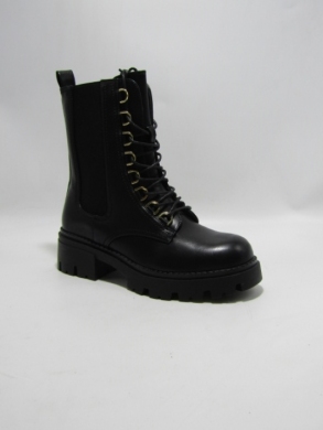 Botki damskie ocieplane na płaskim (36-41) F33 BLACK
