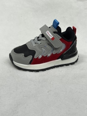 Buty sportowe chłopięce (21-26) E145 GREY/RED