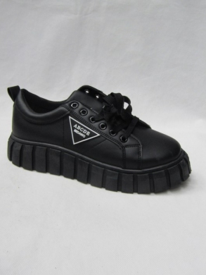 Buty sportowe damskie na płaskim (36-41) E021-1 BLACK