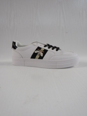 Buty sportowe damskie na płaskim (36-41) 88-90 WHITE/BLACK