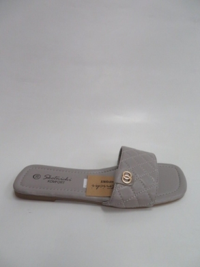 Klapki damskie na płaskim (36-41) 0614 GREY