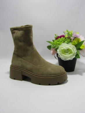 Botki damskie na płaskim (36-41) 1681 KHAKI
