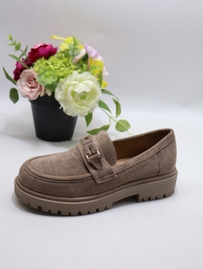 Mokasyny damskie na płaskim (36-41) LP0904 KHAKI/MIC