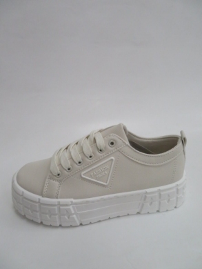 Buty sportowe damskie na koturnie (36-41) RE12 BEIGE