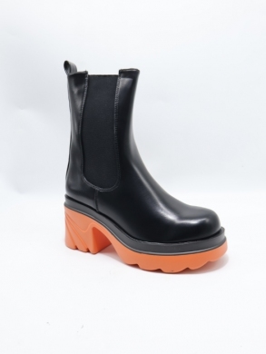Botki damskie ocieplane na obcasie (36-41) C235 ORANGE