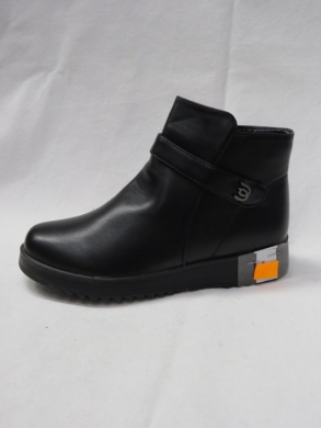 Botki damskie ocieplane na płaskim (36-41) X57-6 BLACK